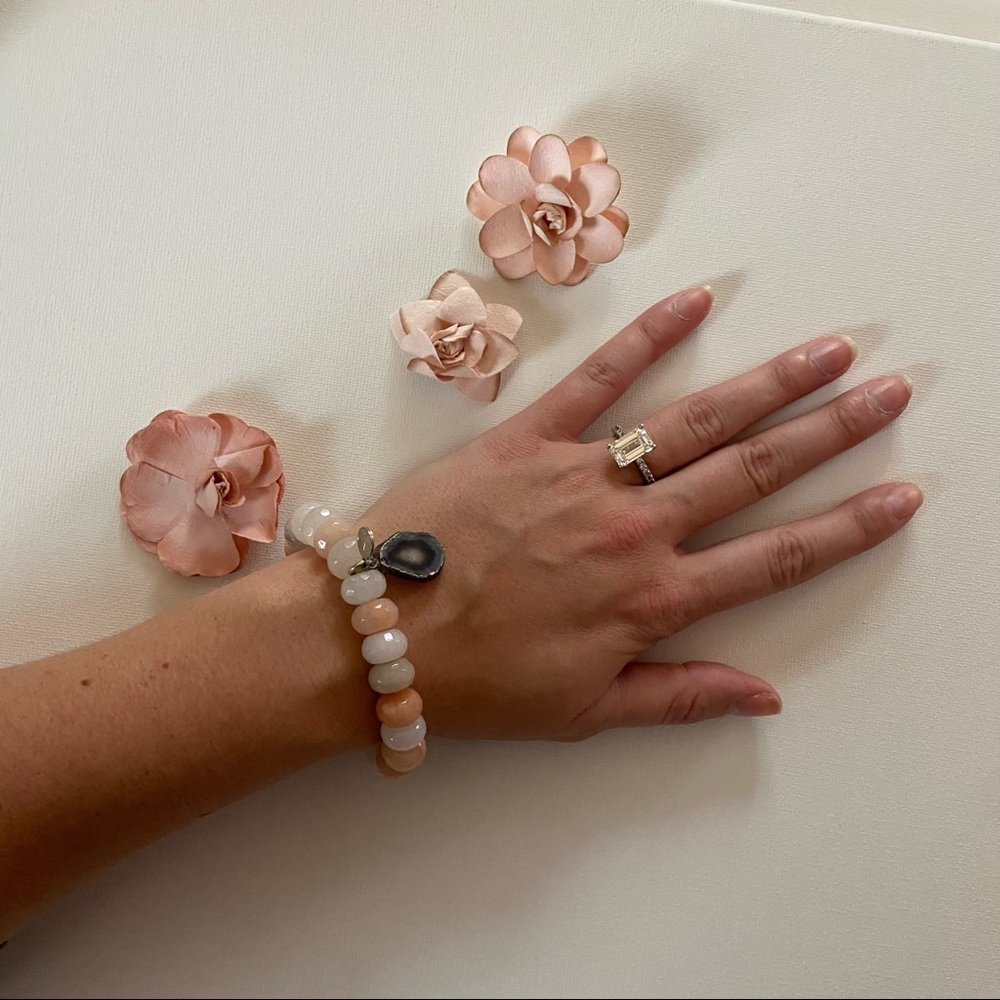 Crystal Bracelet with stone charm